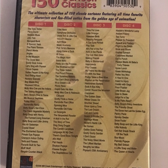 4dvd set classic cartoon animation set circa 2006 retro Betty boop popeye - Picture 6 of 6